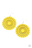 Island Sun - Yellow Earrings Paparazzi