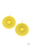 Island Sun - Yellow Earrings Paparazzi