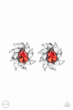 Sophisticated Swirl - Red Clip-On Earrings Paparazzi