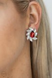 Sophisticated Swirl - Red Clip-On Earrings Paparazzi