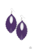 Tahiti Tankini - Purple Earrings Paparazzi