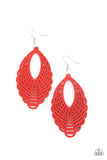 Tahiti Tankini - Red Earrings Paparazzi