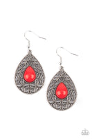 Fanciful Droplets - Red Earrings Paparazzi