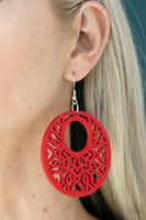 Tropical Reef - Red Earrings Paparazzi