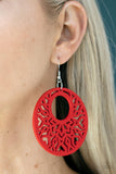 Tropical Reef - Red Earrings Paparazzi