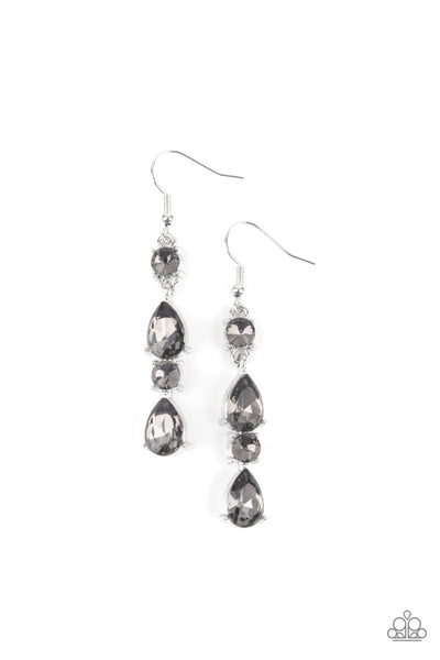 Raise Your Glass to Glamorous - Silver Earrings Paparazzi