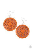 Ocean Canopy - Orange Earrings Paparazzi