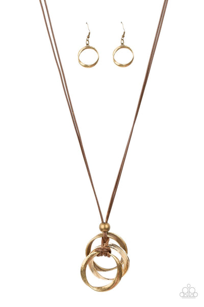 Harmonious Hardware - Brass  Necklace Paparazzi