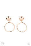 Classic Candescence - Rose Gold Clip On Earrings Paparazzi