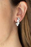 Cosmic Celebration - White Clip On Earrings Paparazzi