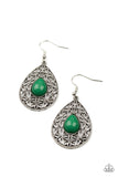 Fanciful Droplets - Green Earrings Paparazzi