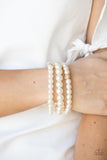 Here Comes The Heiress - Gold Pearl Bracelets