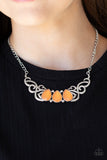 Heavenly Happenstance - Orange Necklace Paparazzi