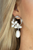 Elegant Expo - White Earrings Paparazzi