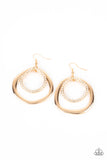 Spinning With Sass - Gold Earrings Paparazzi