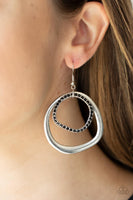 Spinning With Sass - Black Earrings Paparazzi