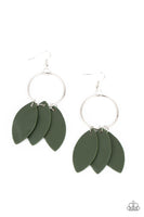 Leafy Laguna - Green Earrings Paparazzi