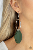 Leafy Laguna - Green Earrings Paparazzi