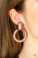 Ancient Artisan - Copper Clip On Earrings Paparazzi