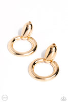 Ancient Artisan - Gold Clip on Earrings Paparazzi