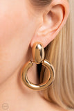 Ancient Artisan - Gold Clip on Earrings Paparazzi