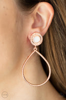 Fairytale Finish - Copper Clip-on Earrings Paparazzi