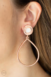 Fairytale Finish - Copper Clip-on Earrings Paparazzi