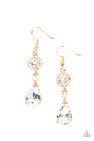 Graceful Glimmer - Gold Earrings Paparazzi