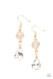 Graceful Glimmer - Gold Earrings Paparazzi