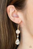 Graceful Glimmer - Gold Earrings Paparazzi