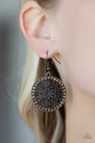 Bollywood Ballroom - Copper Earrings Paparazzi