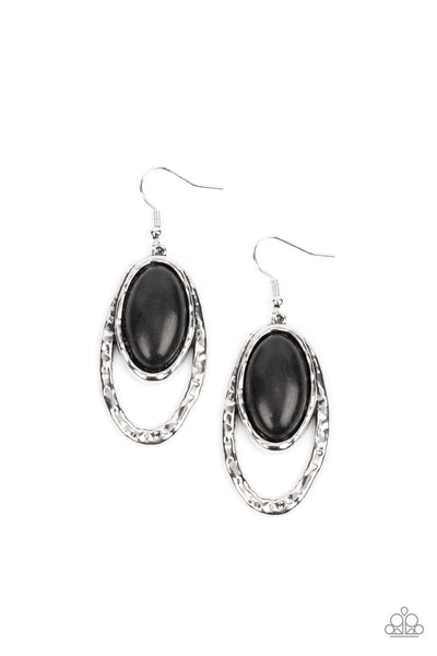 Pasture Paradise - Black Earrings Paparazzi