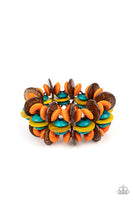 Caribbean Canopy - Multi-Colored Wooden Bracelet Paparazzi