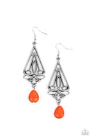 Transcendent Trendsetter - Orange Earrings Paparazzi