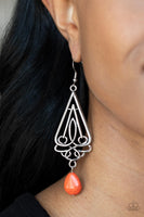 Transcendent Trendsetter - Orange Earrings Paparazzi