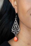 Transcendent Trendsetter - Orange Earrings Paparazzi