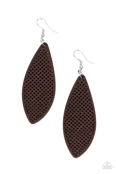 Surf Scene - Brown Earrings Paparazzi