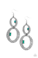 OVAL and OVAL Again - Green Earrings Paparazzi