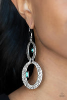 OVAL and OVAL Again - Green Earrings Paparazzi