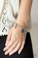 Fancifully Flighty - White Bracelet Paparazzi