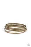 Lock, STACK, and Barrel - Brass Bracelet Paparazzi