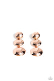 Futuristic Fantasy - Rose Gold Earrings Paparazzi