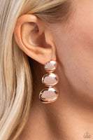 Futuristic Fantasy - Rose Gold Earrings Paparazzi