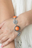 Fredonia Flower Patch - Orange Bracelet Paparazzi