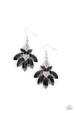 Galaxy Grandeur - Black Earrings Paparazzi