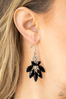 Galaxy Grandeur - Black Earrings Paparazzi