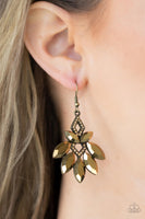 Galaxy Grandeur - Brass Earrings Paparazzi