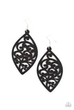 Coral Garden - Black Earrings Paparazzi