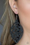 Coral Garden - Black Earrings Paparazzi