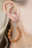 Festively Flower Child - Orange Flower Earrings Paparazzi